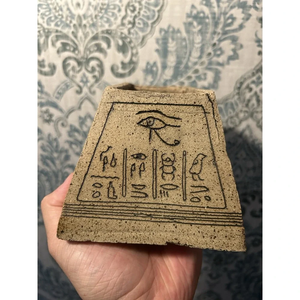Rare‎ Ancient Egyptian Antiquities Unique Stone Box Pharaonic Egyptian BC Decor